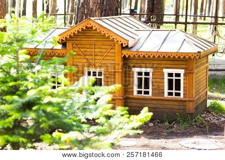 Old Small Wooden Toy House, House Model