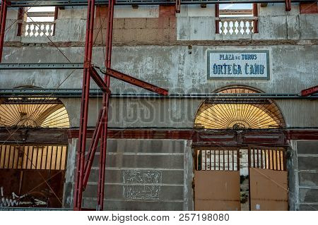 Cartagena, Spain - Feb. 09 2017   Bull Ring Undergoes Repairs