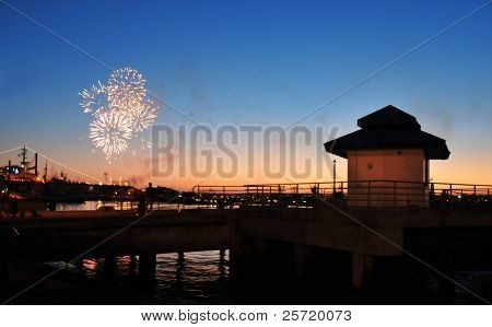 Fireworks yli Harbor