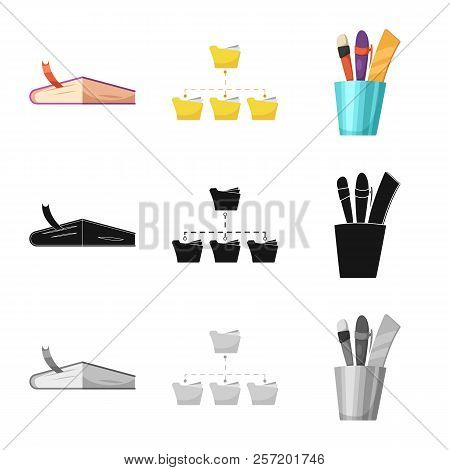 Isolated Object Of Education And Learning Logo. Set Of Education And School Vector Icon For Stock.