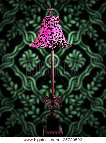 Funky cool Leopard Licht von retro samt-Tapeten