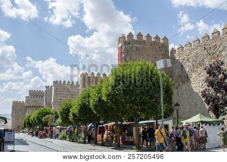 Celebration Of The Medieval Market In The Walled City Of Avila