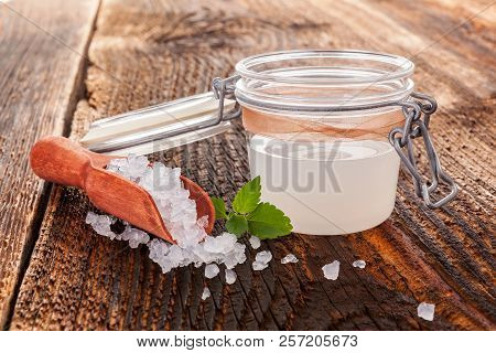 Tibi Crystal, Tibicos, Sugar Kefir Grains In Glass Isolated On White Background.