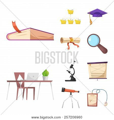 Vector Design Of Education And Learning Logo. Collection Of Education And School Stock Vector Illust