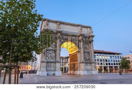 Porte Royale - Triumphal Arch In Marseille, France. Constructed In 1784 - 1839