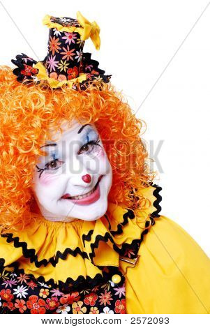 Sorridente palhaço de circo