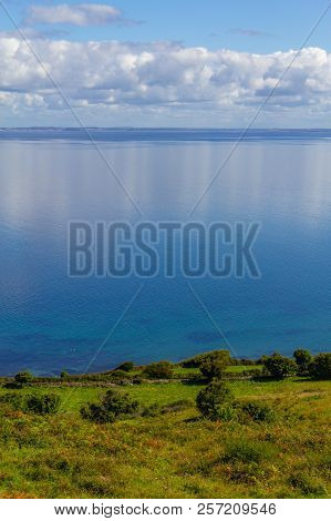 Burren Way Trail With Galway Bay In Background