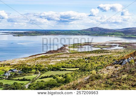 Ballyvaughan Bay With Farm And Beach