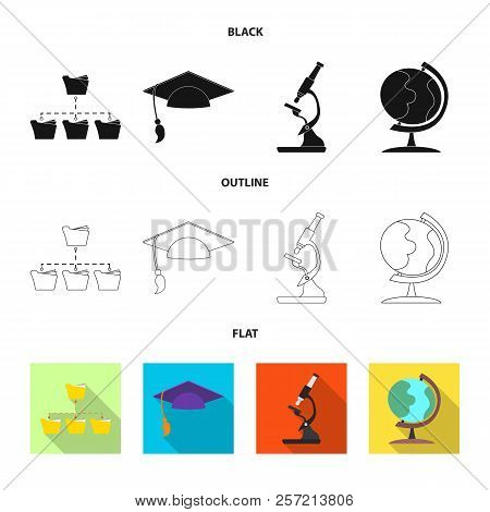 Vector Illustration Of Education And Learning Icon. Set Of Education And School Vector Icon For Stoc
