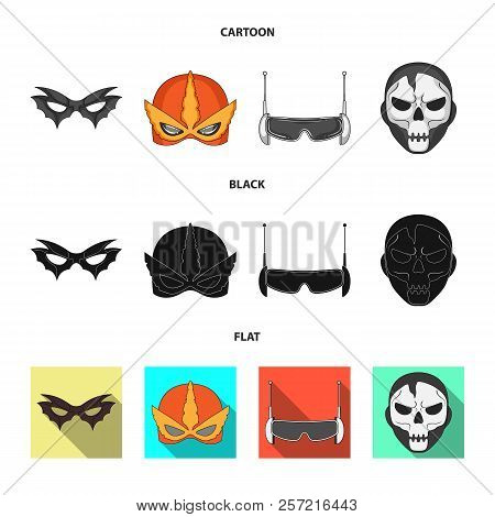 Vector Design Of Hero And Mask Icon. Collection Of Hero And Superhero Vector Icon For Stock.