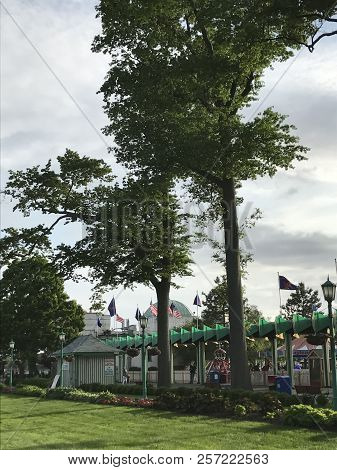 Rye, Ny - Jun 3: Playland Park In Rye, New York, As Seen On Jun 3, 2018. The Park Was Built In 1928.
