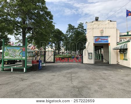 Rye, Ny - Jun 3: Playland Park In Rye, New York, As Seen On Jun 3, 2018. The Park Was Built In 1928.