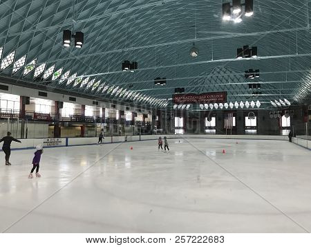 Rye, Ny - Jun 3: Ice Rink At Playland Park In Rye, New York, As Seen On Jun 3, 2018. The Park Was Bu