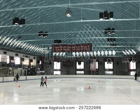 Rye, Ny - Jun 3: Ice Rink At Playland Park In Rye, New York, As Seen On Jun 3, 2018. The Park Was Bu