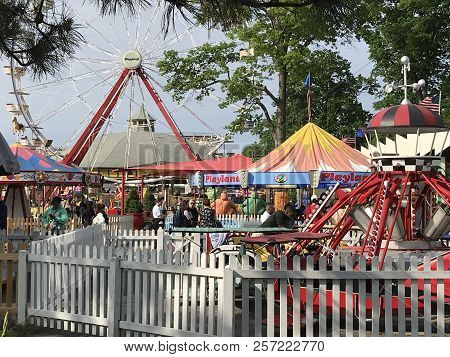 Rye, Ny - Jun 3: Playland Park In Rye, New York, As Seen On Jun 3, 2018. The Park Was Built In 1928.
