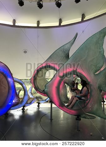 New York, Ny - Jun 9: The Seaglass Carousel At The Battery Park In New York, As Seen On Jun 9, 2018.
