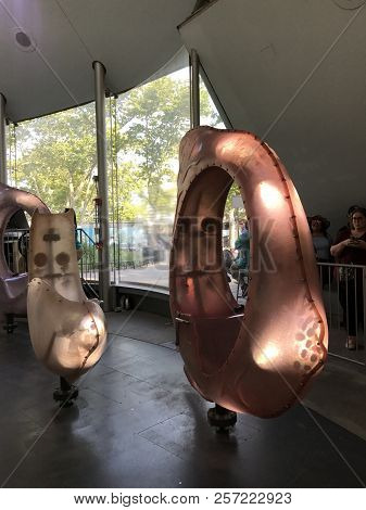 New York, Ny - Jun 9: The Seaglass Carousel At The Battery Park In New York, As Seen On Jun 9, 2018.