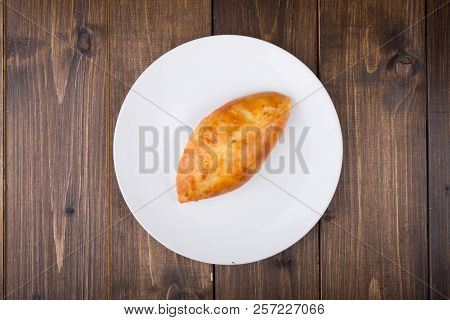 Russian Traditional Pirogi Dough Stuffed With Meat