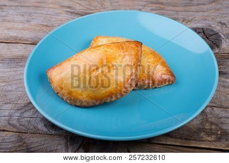 Russian Traditional Pirogi Dough Stuffed With Meat