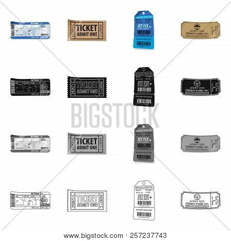 Vector Design Of Ticket And Admission Sign. Collection Of Ticket And Event Vector Icon For Stock.