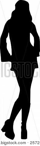 Silhouette mode flickor