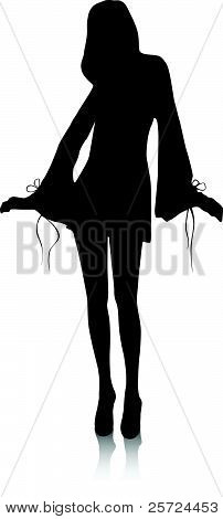 Silhouette mode flickor