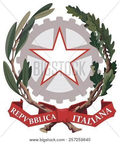 Coat Of Arms Of Italy Vector Illustration