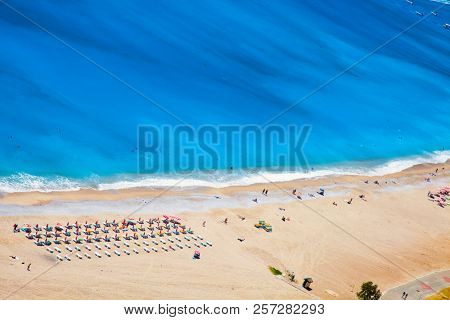 aerial view of Belcekiz beach in Oludeniz, Turkey
