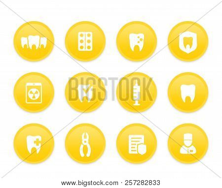Teeth, Dental Care, Stomatology, Oral Medicine, Dentist Icons Set