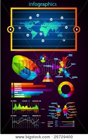 Premium Infografiken master Collection: Diagramme, Histogramme, Pfeile, Diagramm, 3D Globus, Symbole und eine Menge
