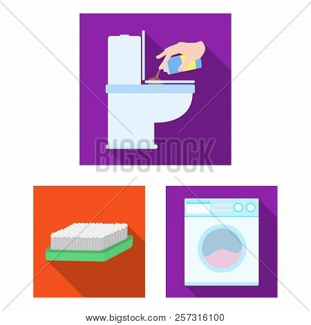 Cleaning And Maid Flat Icons In Set Collection For Design. Equipment For Cleaning Vector Symbol Stoc