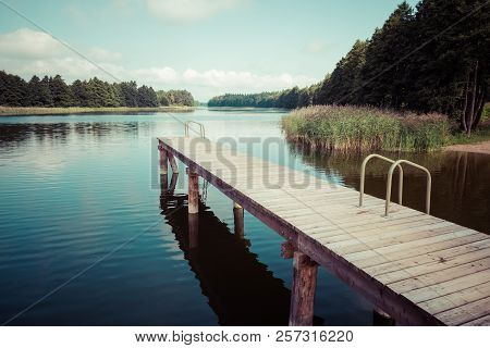 Wydmińskie Lake In Masuria Lakeland Region Of Poland, Wydminy.