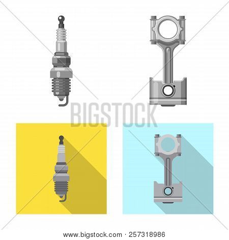 Vector Design Of Auto And Part Logo. Set Of Auto And Car Stock Vector Illustration.