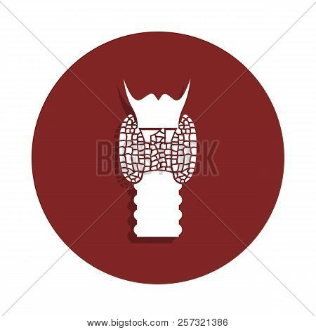 Human Throat Icon In Badge Style. One Of Organ Collection Icon Can Be Used For Ui, Ux