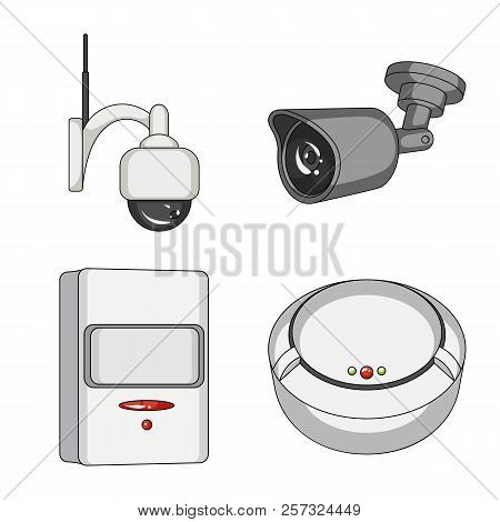 Vector Illustration Of Cctv And Camera Symbol. Collection Of Cctv And System Vector Icon For Stock.