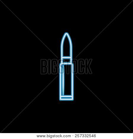 Automat Bullet Line Icons On White Backgroundicon In Neon Style. One Of Military Collection Icon Can