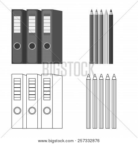 Isolated Object Of Office And Supply Icon. Set Of Office And School Stock Vector Illustration.