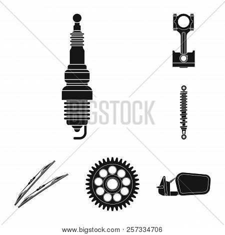 Isolated Object Of Auto And Part Icon. Set Of Auto And Car Stock Vector Illustration.