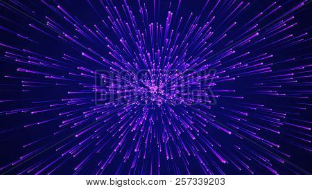Abstract Circular Speed Background. Starburst Dynamic Lines Pattern. Abstract Data Flow Background.