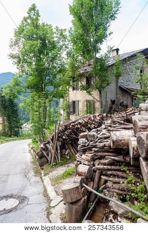 The Village Of Santa Fosca In The Italian Dolomites