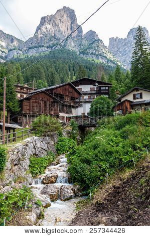 The Village Of Santa Fosca In The Italian Dolomites