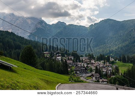 The Village Of Santa Fosca In The Italian Dolomites