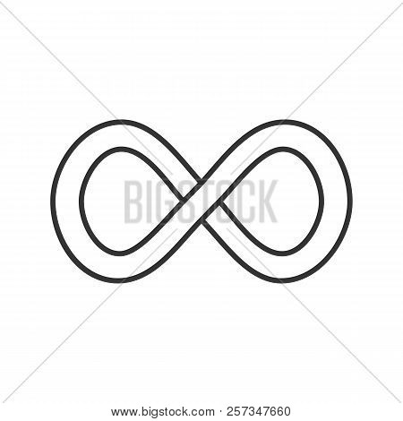 Infinity Sign Linear Icon. Lemniscate. Thin Line Illustration. Endless Contour Symbol. Vector Isolat
