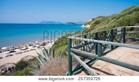 A Turtle Beach Gerakas At Island Zakynthos.