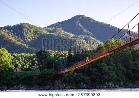 The Republic Of Altai Attractions Are Mountain Bridges And Views Of The Beautiful Altai