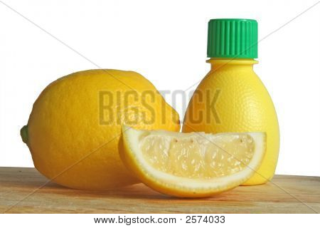 Limón, rebanada y jugo Squirter.