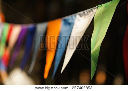 Carnival Garland With Flags, Decorative Party Pennants For Birthday Celebration, Festival And Fair D