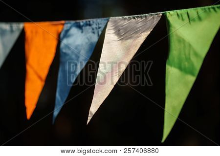 Carnival Garland With Flags, Decorative Party Pennants For Birthday Celebration, Festival And Fair D