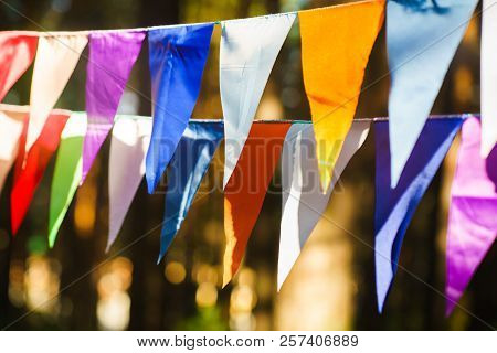 Carnival Garland With Flags, Decorative Party Pennants For Birthday Celebration, Festival And Fair D