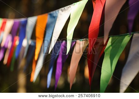 Carnival Garland With Flags, Decorative Party Pennants For Birthday Celebration, Festival And Fair D
